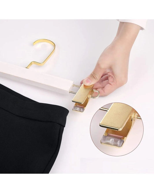 Beyaz Ahşap Askı Gold Amerikan Kanca