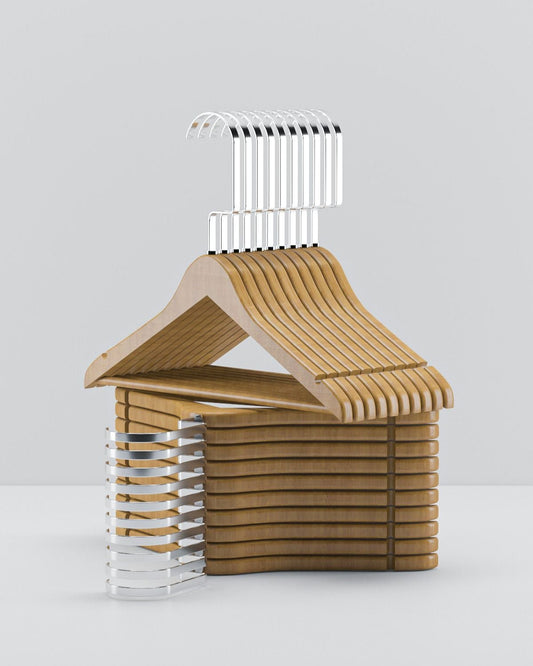 Ahşap Çocuk Elbise Askısı Nikel Kanca