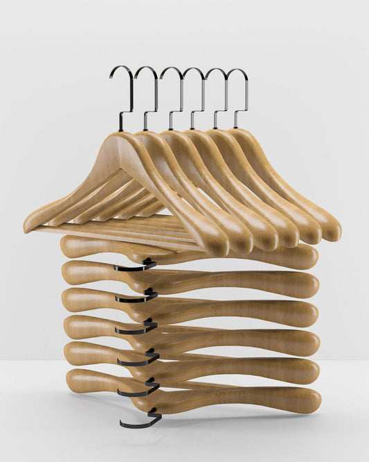 Ahşap Ceket Askısı Siyah Kanca