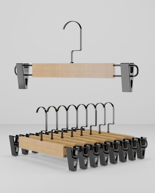 Ahşap Askı Siyah Amerikan Kanca