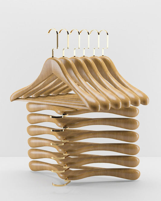 Ahşap Ceket Askısı Gold Kanca