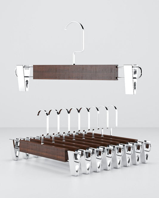 Ceviz Ahşap Askı Nikel Amerikan Kanca