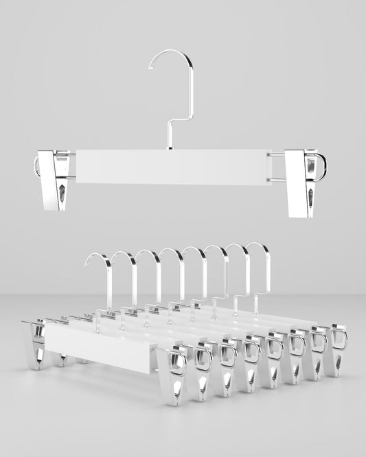 Beyaz Ahşap Askı Nikel Amerikan Kanca