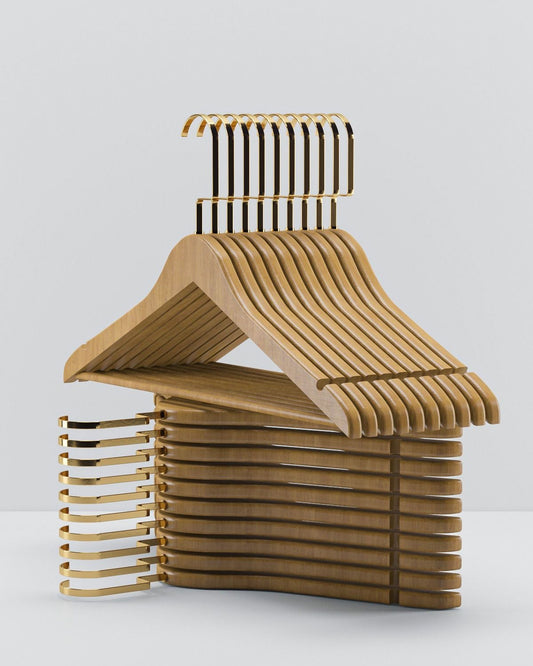 Ahşap Askı Gold Kanca - Ultra Lüks