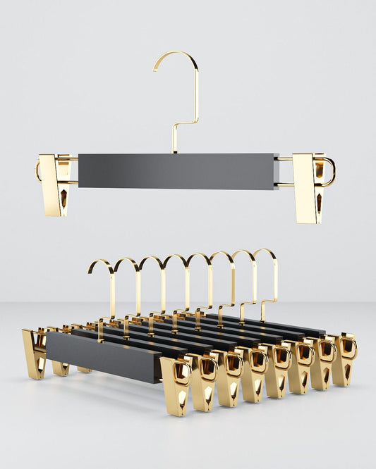 Siyah Ahşap Askı Gold Amerikan Kanca